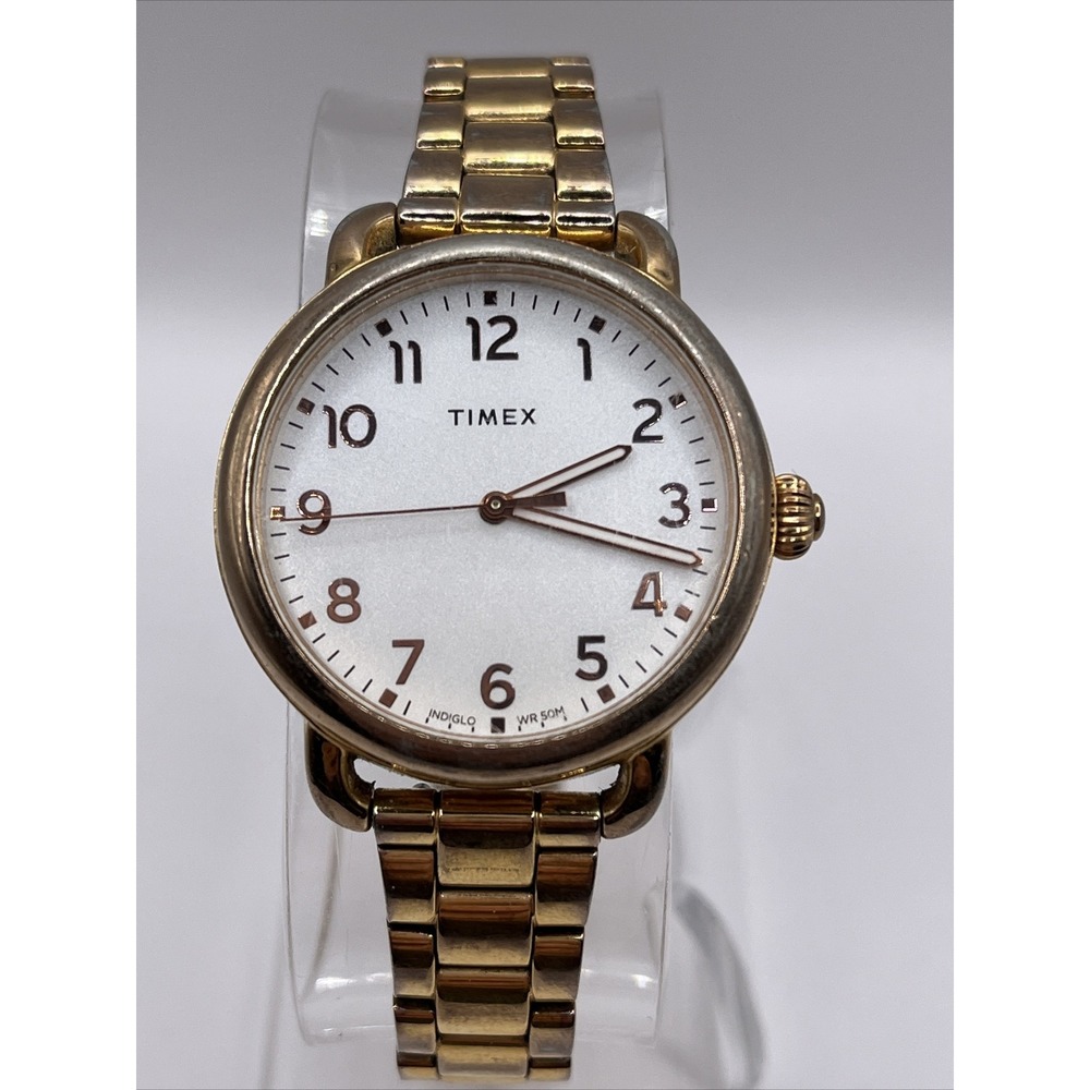 Timex TW2U14000 Rose Gold Stainless Steel Women's Watch- New Battery